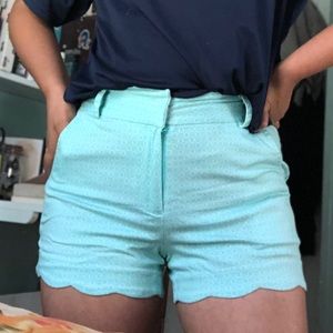 Stoosh turquoise shorts.